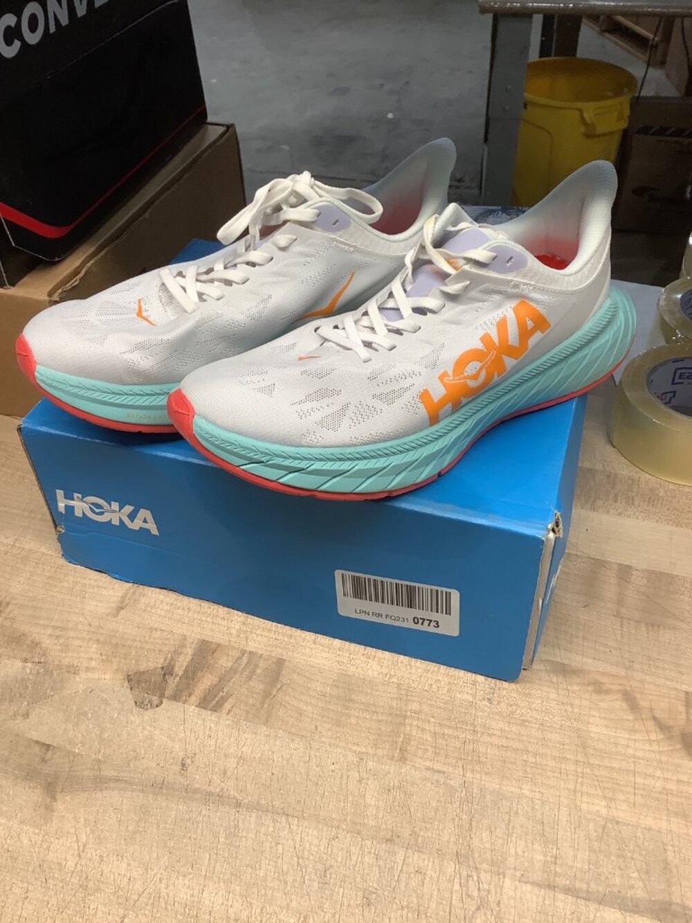 Hoka One One Carbon X 2 White Blazing Orange 1113526-WBOR Running